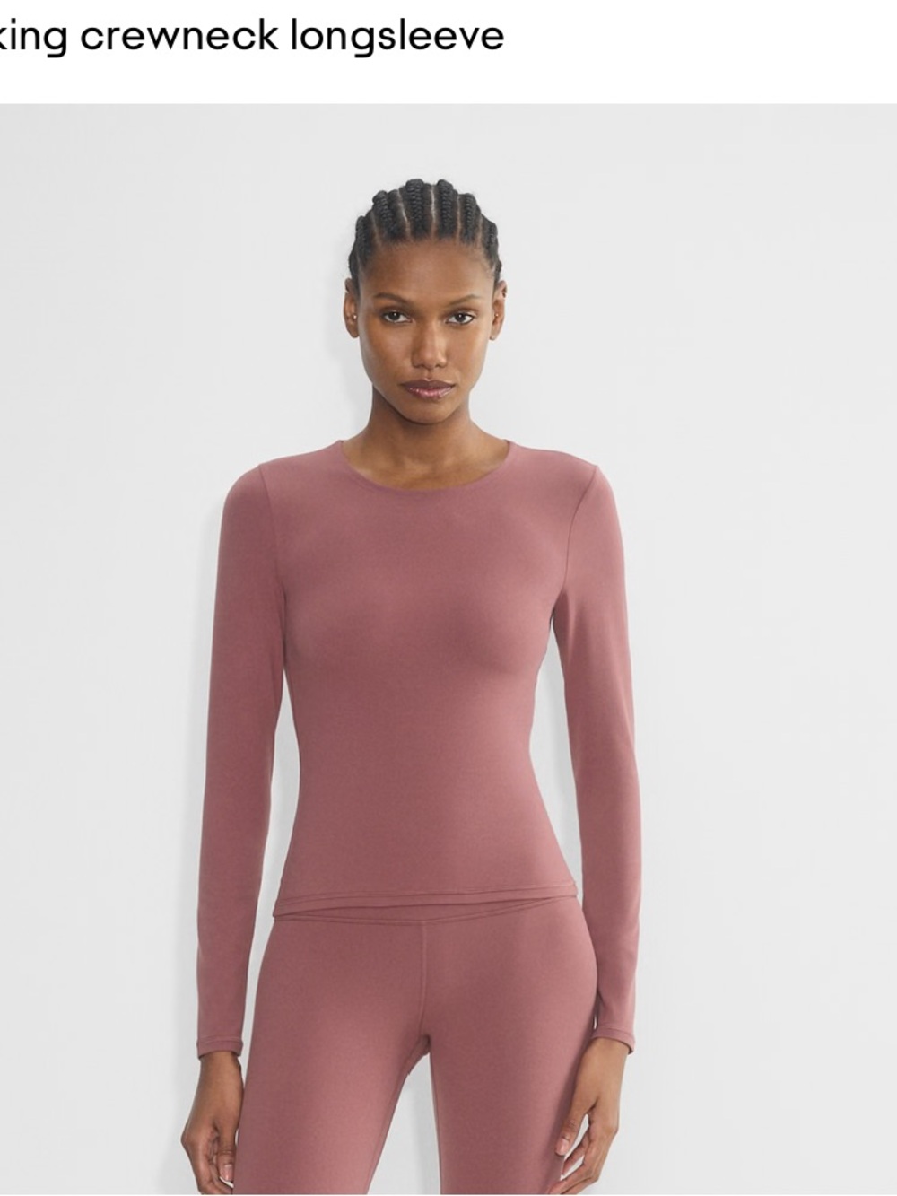 Aritzia butter essential long sleeve size small in opera rose